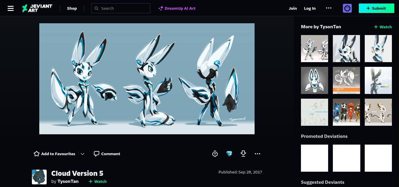 DeviantArt 작품 페이지